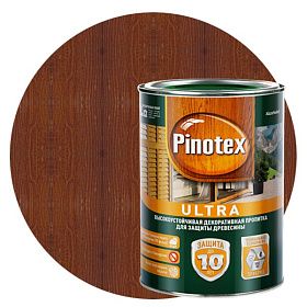 Влагостойкая лазурь для дерева Pinotex Ultra Красное дерево (1л)